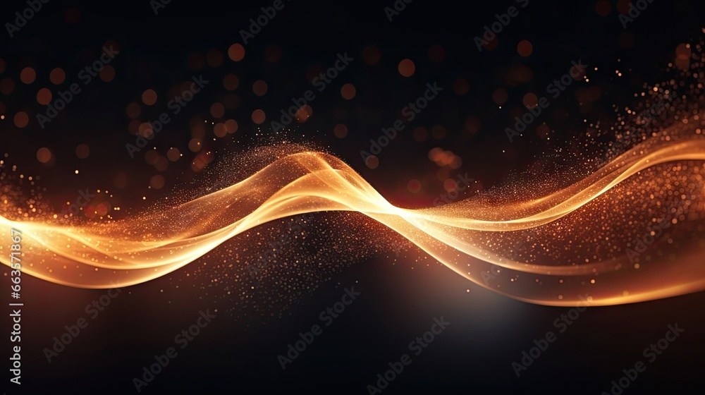 Poster an energetic abstract background with dynamic waves of light and vivid hues.