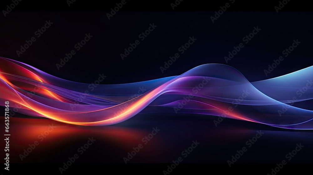 Poster an energetic abstract background with dynamic waves of light and vivid hues.