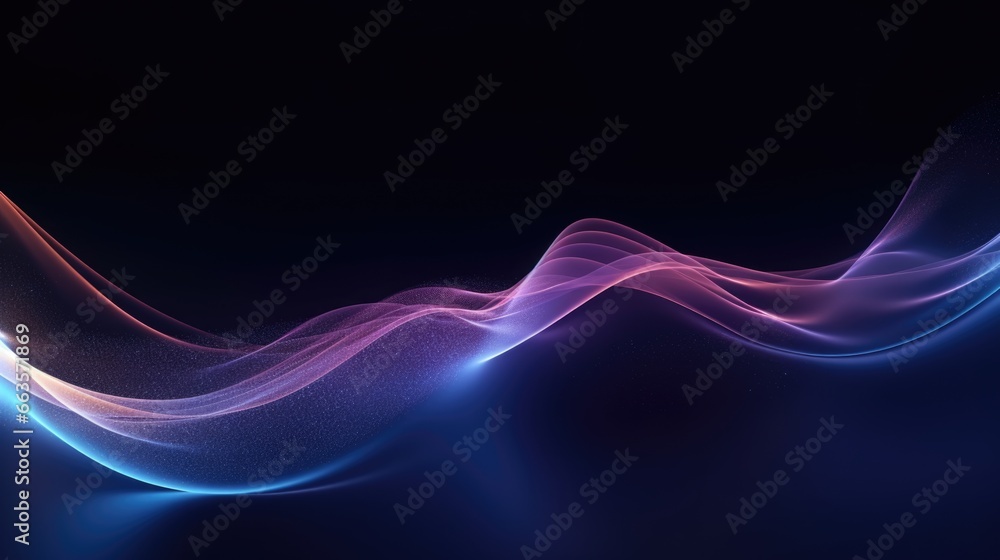 Poster an energetic abstract background with dynamic waves of light and vivid hues.