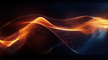 A vibrant abstract background featuring waves of light in various colors