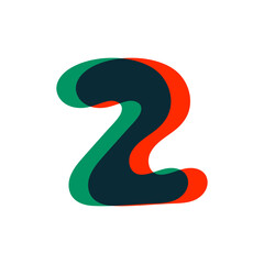 Letter Z logo with stereo effect. Perfect to use in any disco labels, dj logos, electromusic posters, bright identity, etc.