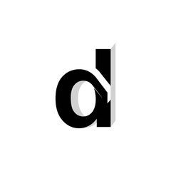 The monogram is the letter d lowercase impossible. Elegant and unique.