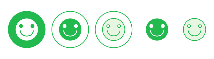 smile icon set. smile emoticon icon. feedback