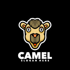 Camel head cartoon logo
