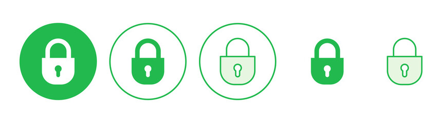 Lock icon set. Padlock icon vector. Encryption icon. Security symbol