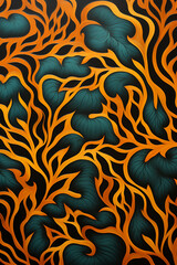 large retro block print pattern