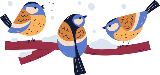 Tits Bird Sitting On Branch © Mykola Syvak