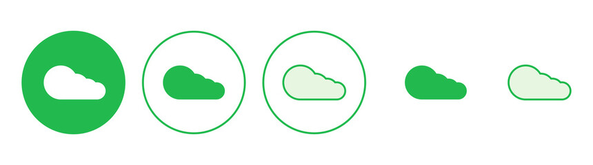 Cloud icon set. cloud vector icon