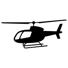 Helicopter Icon Illustration in Trendy Flat Isolated on White Background.