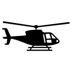 Helicopter Icon Illustration in Trendy Flat Isolated on White Background.