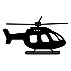Fototapeta premium Icon Vector of Helicopter in Trendy Flat Isolated on White Background. SVG