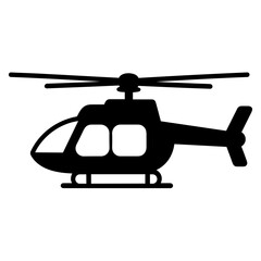 Icon Vector of Helicopter in Trendy Flat Isolated on White Background. SVG