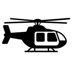 Icon Vector of Helicopter in Trendy Flat Isolated on White Background. SVG