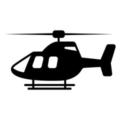 Icon Vector of Helicopter in Trendy Flat Isolated on White Background. SVG