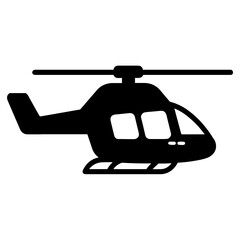 Icon Vector of Helicopter in Trendy Flat Isolated on White Background. SVG