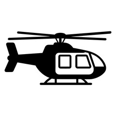 Helicopter icon in Trendy Flat Isolated on White Background. SVG