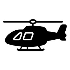 Icon Vector of Helicopter in Trendy Flat Isolated on White Background. SVG