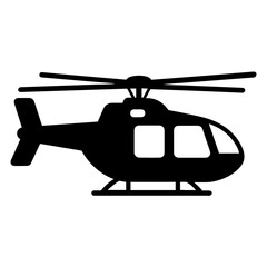 Icon Vector of Helicopter in Trendy Flat Isolated on White Background. SVG