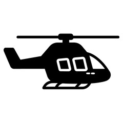 Icon Vector of Helicopter in Trendy Flat Isolated on White Background. SVG