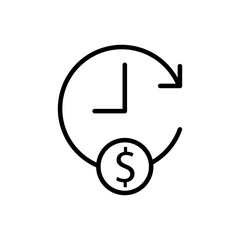  Overtime, money, working icon. flat trendy style illustration on white background..eps