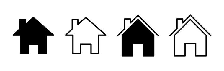 Home icon vector. House vector icon