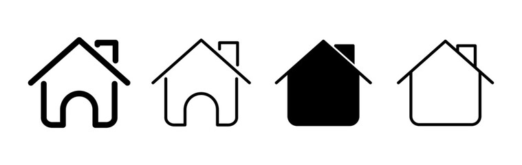 Home icon vector. House vector icon