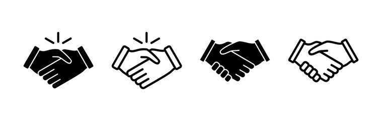 Obraz premium Hand shake icon vector. business handshake. contract agreement. partnership