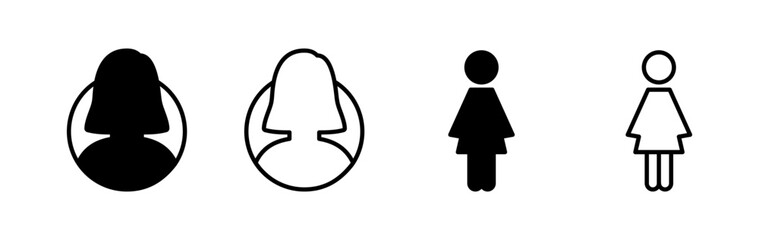 Female icon vector. toilet icon. restroom sign. gender