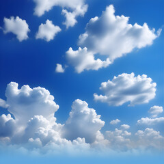 Fototapeta premium blue sky with clouds, AI Generative