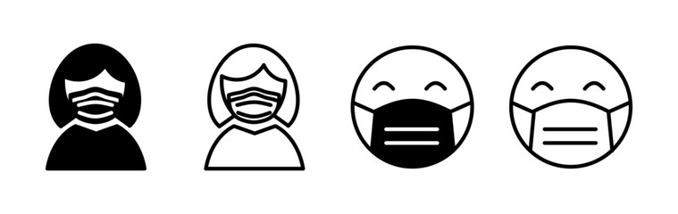 Face mask icon vector. medical Face Mask icon.