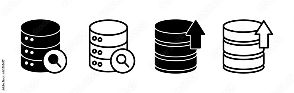 Poster database icon vector. server icon. storage
