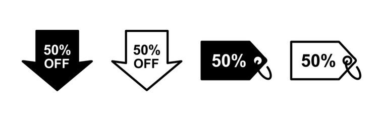 Discount icon vector. shopping tags. percentage icon