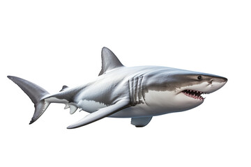 Fototapeta premium Shark isolated on white. File png