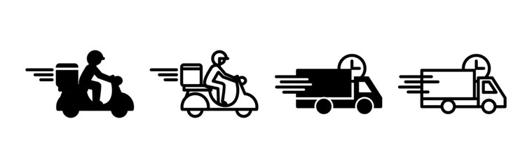 Delivery icon vector. Shipping fast delivery icon