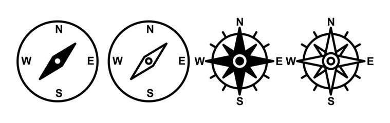 Compass icon vector. navigation icon