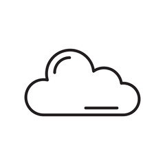 Cloud line icon, outline vector sign, linear logo illustration on white background..eps