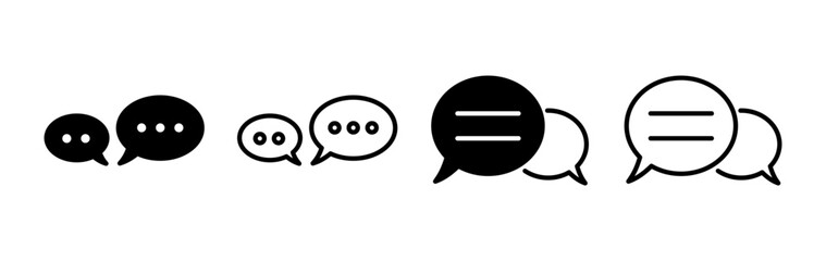 Chat icon vector. Chat Icon in trendy flat style isolated. Speech bubble symbol