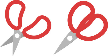 園芸ハサミのシンプルなアイコンイラスト