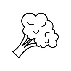 Broccoli line icon, outline vector sign, linear trenndy style flat illustration on white background..eps