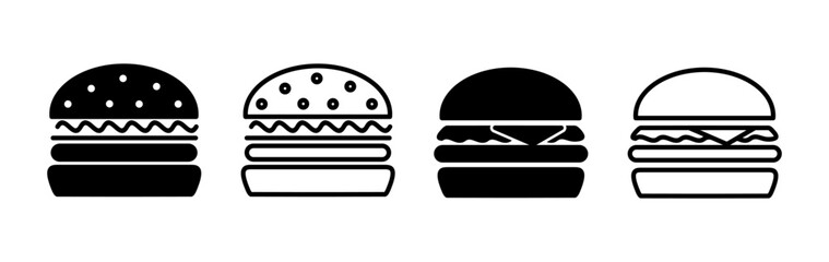 Burger icon vector. hamburger logo icon. fast food icon