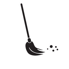 Broom icon flat trendy style illustration on white backgrounnd..eps