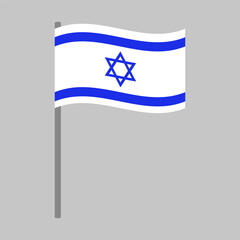 Official Flag of Israel. Vector illustration. EPS 10.