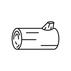Wood log icon. tree outline Symbol, logo illustration on white background..eps
