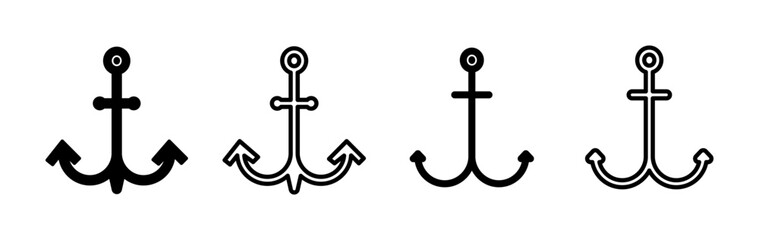 Anchor icon vector. Anchor sign. marine symbol - obrazy, fototapety, plakaty