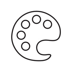 palette icon vector, liner flat illustration on white background..eps