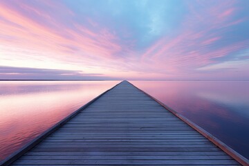 Obraz premium A serene sunset at a picturesque dock