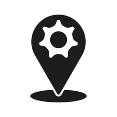 Options, pin, setting icon. Vector illustration. EPS 10.