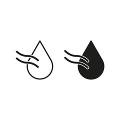 Fototapeta premium Dry air conditioning icon. Vector illustration. EPS 10.