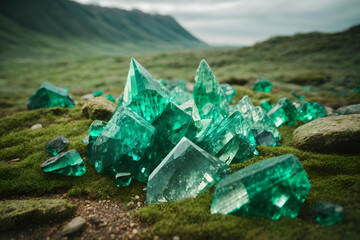 Natural Uncut Emerald Crystals