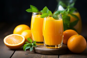 Refreshing orange juice that is both delicious and nutritious, perfect for staying healthy during the summer. Generative AI